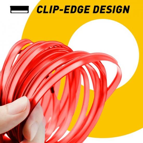 500CM Car LED Interior Atmosphere Decor Wire EL USB Strip Lights Lamp Bulbs Red