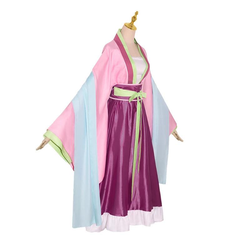 Maomao Cosplay Kostüm Perücke Anime Die Apothekerin Tagebücher Rosa Kleid Halloween Party für Frauen