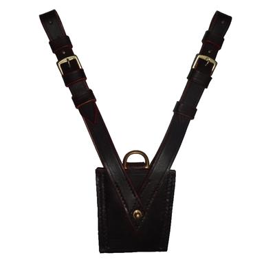 WWII British Army Sam Browne Leather Sword Frog for Belt Dark Brown DI-8FX8-4RQK