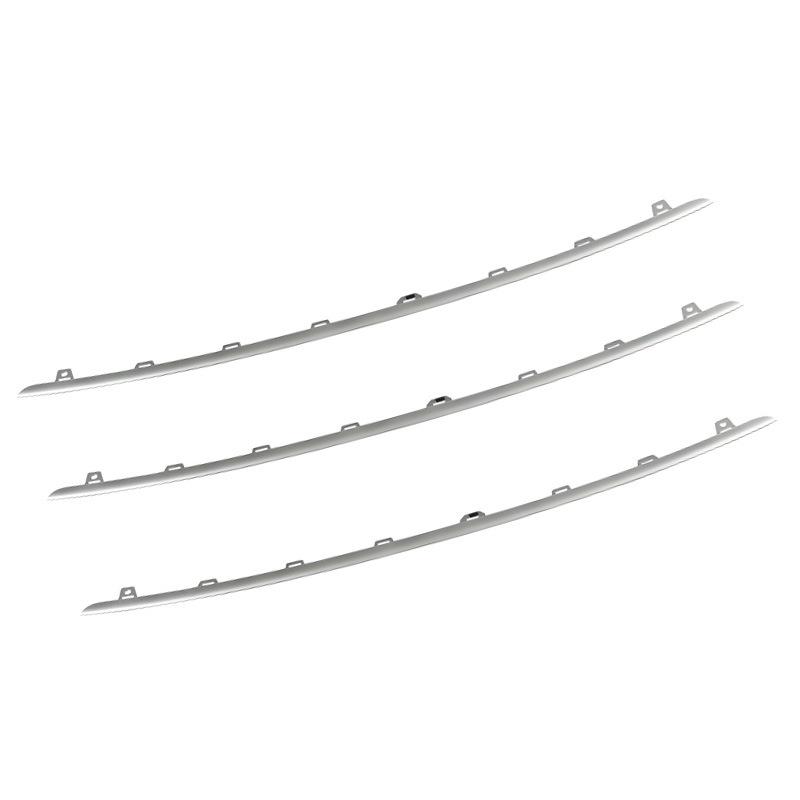 Porsche Cayenne 9Y0 Silver Grille Trim (2018-2025, Non-Adaptive Cruise Control Models)