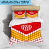 3pcs Soccer Player Printed Bedding Set Duvet Cover Closure Includes 1 Duvet Cover & 2 Pillowcases Bedding Sets Home Decor Gifts