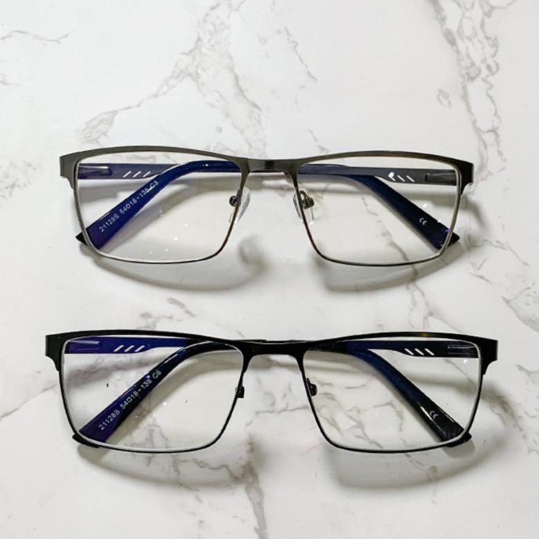 Men Square Metal Large Frame Reading Presbyopia Glasses Business Eyewear Diopters +1.25  To +6.0