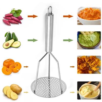 Edelstahl Kartoffelstampfer Gemüsestampfer Crush Gemüse Obst Presse Maker Küche Werkzeug Gadget Küche Zubehör 1 stück