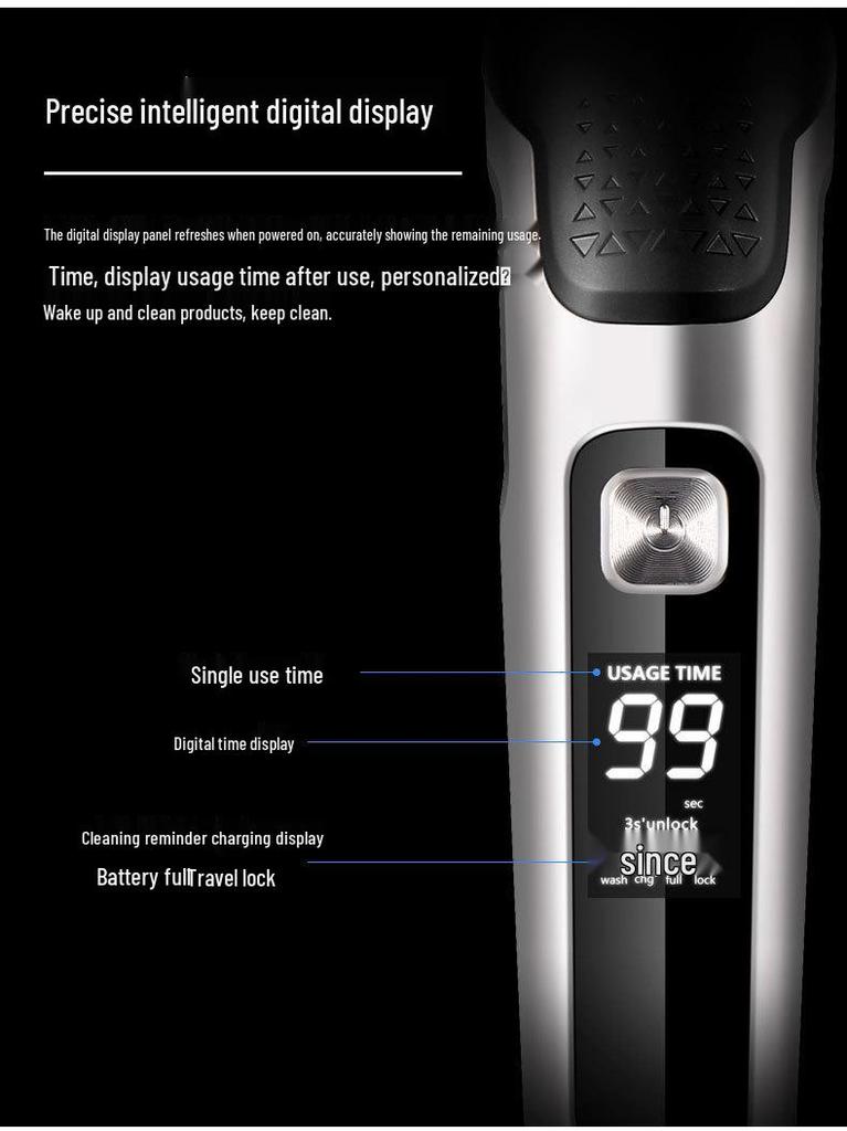 Six-in-One Electric Hair Trimmer and Body Grooming Kit - Full Body Washable Clippers