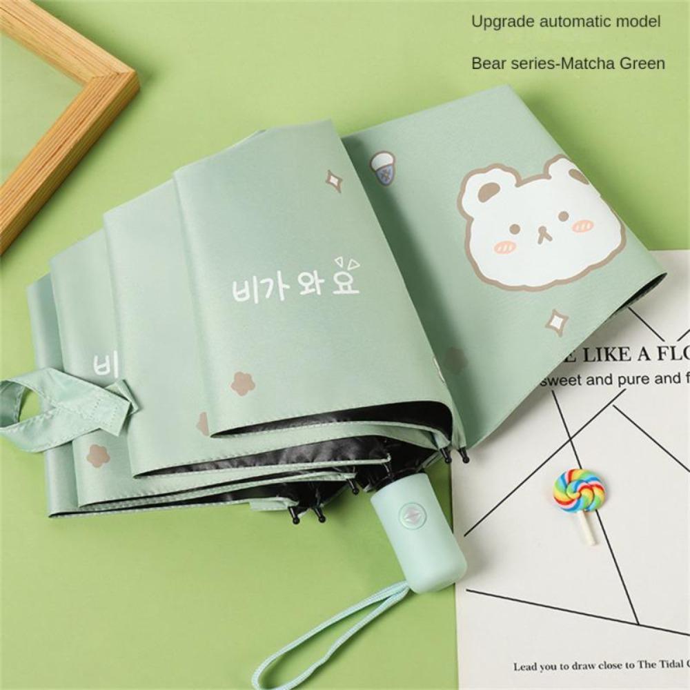 Durable One-Touch Open Umbrella Waterproof Folding Design Fully Automatic Umbrella UV Protection Lightweight Automatic Umbrella Iron&8K