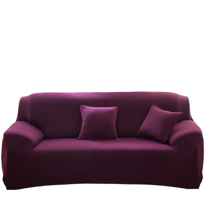 Spandex Sofa Cover Silky Soft 1-Piece Black Slipcover for Sofas Super Stretch Universal Couch Cover for Living Room