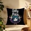 Stylish SSally Facees Cushion Cover Versatile DoubleSided Pillow Case Fit for Sofa Bed Car  Daily Decor