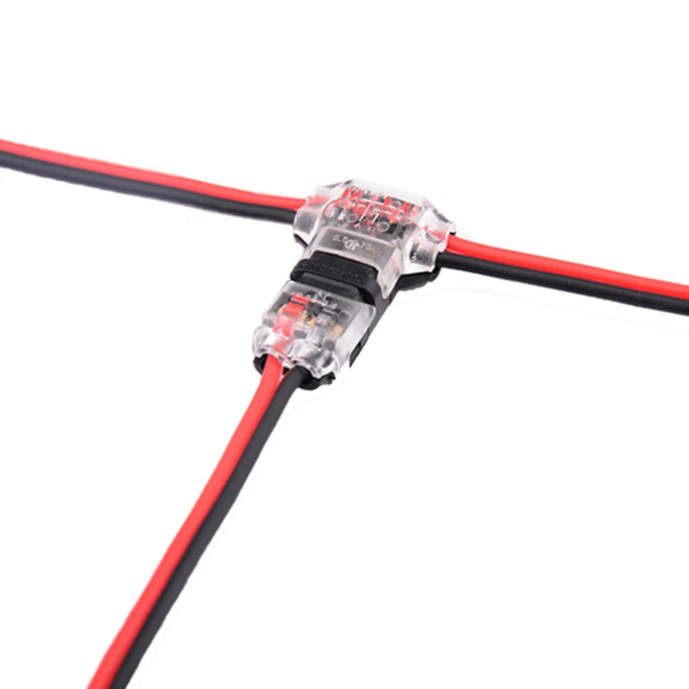 

10/20pcs T Type Wire Connector 1 Pin 2 Pin T Tap Wire Connectors, Wire Splice Connectors, No Stripping 2 Way Wire Connectors 10pcs