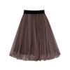 Fashion Tulle Skirt Pleated Tutu Skirts Womens Lolita Petticoat Bridesmaids Midi Skirt