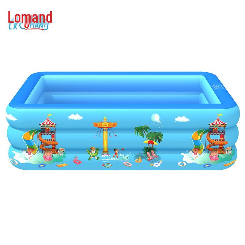 Square PVC Inflatable Pool for Indoor & Outdoor Baby Use