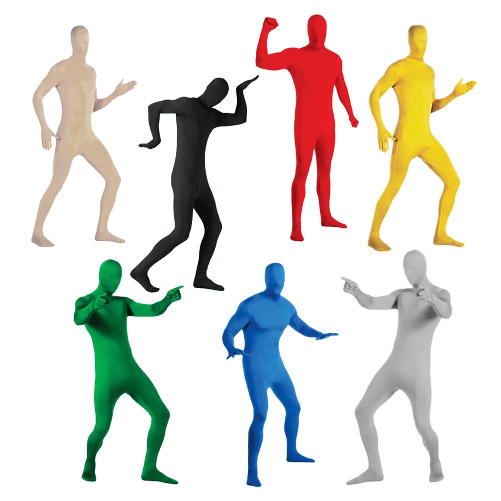 Full Body Suit Comfortable Breathable Unisex Halloween Cosplay Costumes for Women Men Black XXL