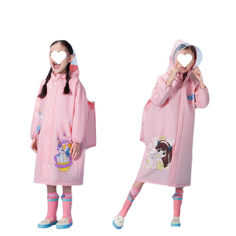 Kids' Raincoat with Schoolbag Space - Waterproof for Boys & Girls