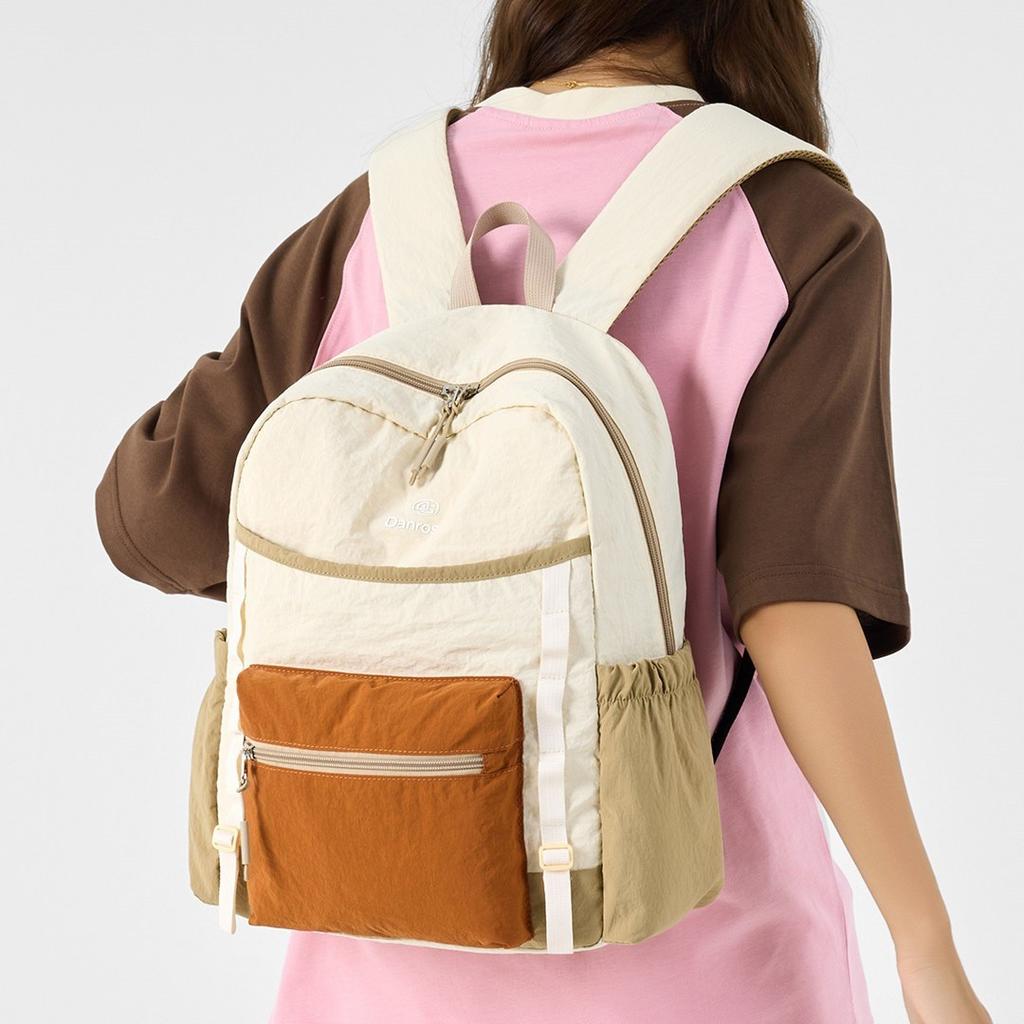 Schoolbag Simple Color Matching High School Student Schoolbag Women's 1011 New Large-capacity Backpack Men's Short-distance Lightweight Travel