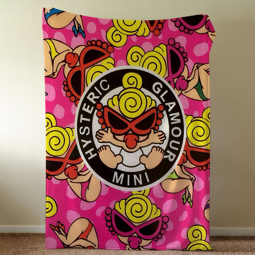 Fashion Cute Cartoon H-Hysteric Mini Art Blanket Soft Warm Furry Throw Super Kids Toys Bed Sofa Car Cradle
