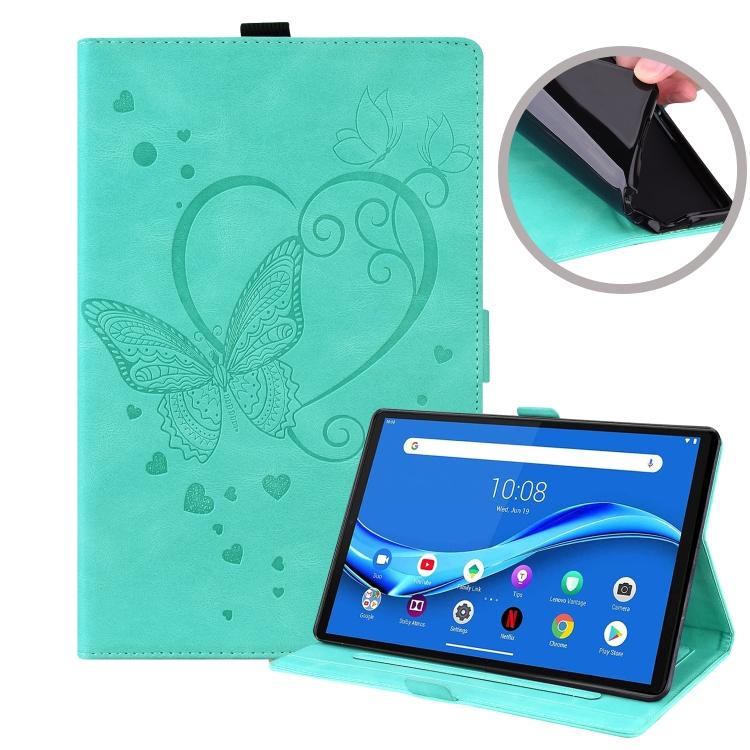For Lenovo Tab M10 Plus TB-X606F TB-X606X Love Butterfly Mønster Horisontal Flip Lærveske med Holder
