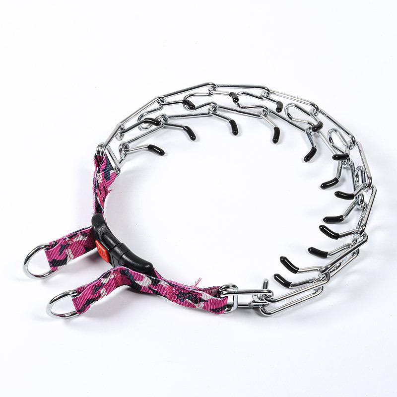 Avtagbar Metallhundträningshalsband med Järnspänne