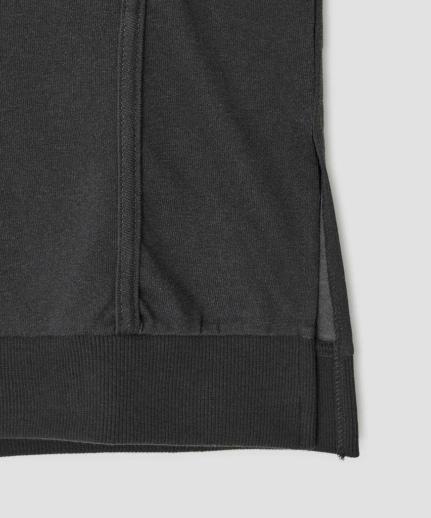 Taibseobiseu Slit Cut Paneled Top [Charcoal]