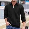 Men's Casual Half-Zip Pullover Hoodie with Lapel - 2025 Spring/Autumn Style