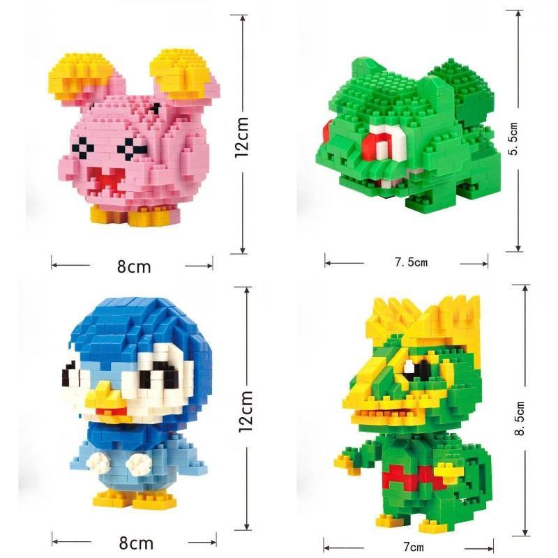 Anime Nano Mudkip Block Diamond Toy Mini Building Toy Pocket Monster