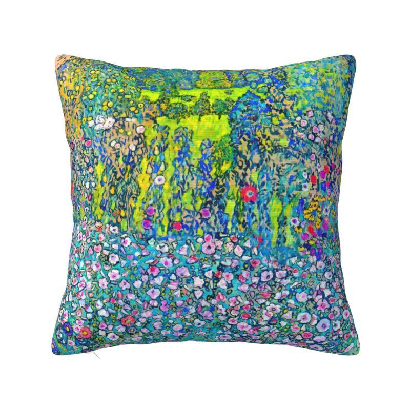 Modern The Kiss By Gustav Klimt Sofa Cushion Cover Polyester Painting Art Throw Pillow Case for Living Room