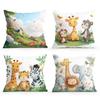 45x45cm Niedliche Dschungeltiere Kissenbezug 100% Polyester Wohnzimmer Schlafzimmer Sofa Büro Kissenhülle Kissenbezug Heimdekoration