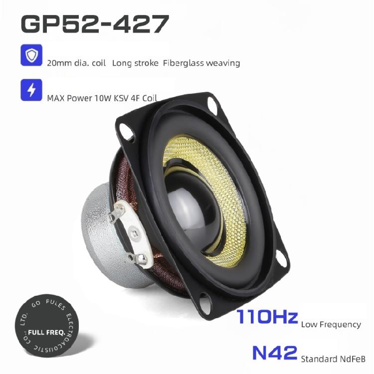 52mm Small Neodymium Speaker Full Ranges Response Speakers for Portable Sound Systems Delivers Powerful 15W Output