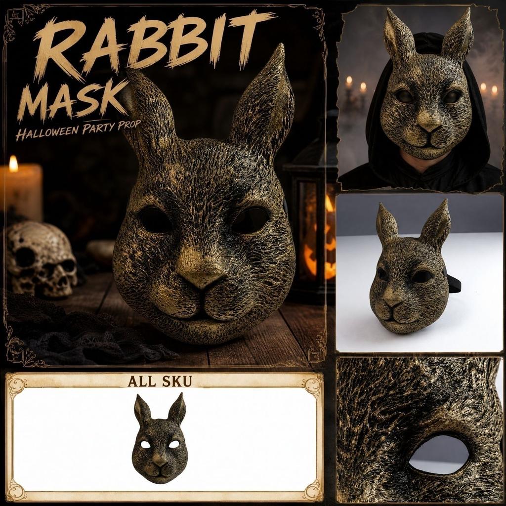 Face Halloween Animal Costume Accessory for Party and Cosplay