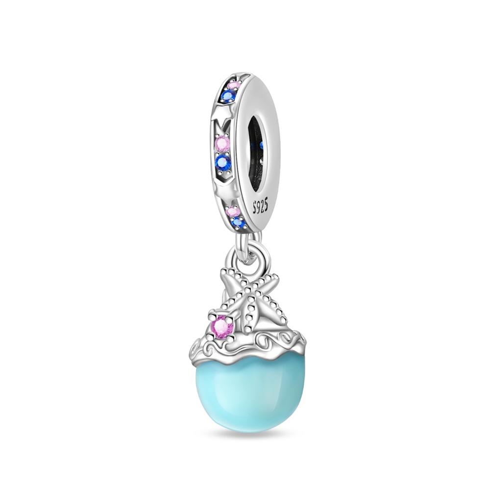 Popular Copper Metal Dolphin Secure Chain & Seashell & Jellyfish Dangle Charm Bead Component Compatible With Bracelet High Quality Fine Jewelry