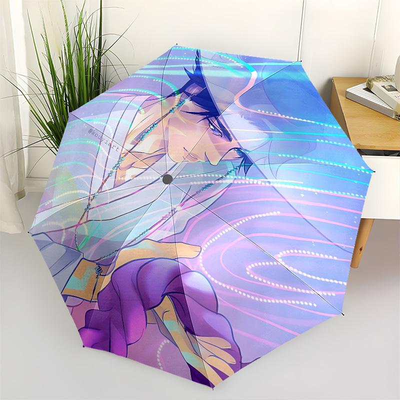 

1KpopThemed Automatic Opening and Closing Umbrella 8 Ribs, Suitable for Leisure and Going Out, Outdoor Accessory, Gothic Style, Fashion Lo