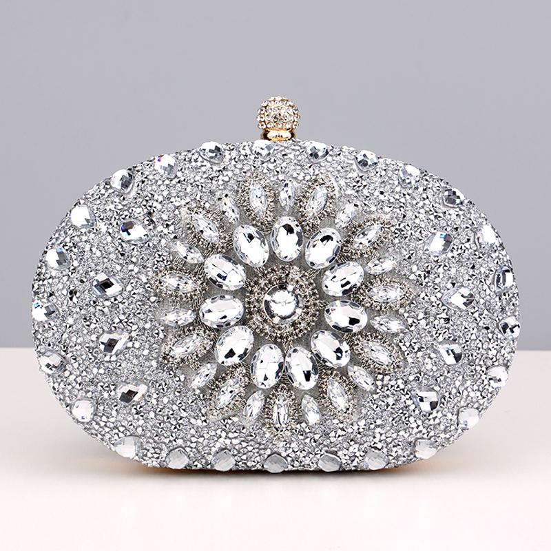 Diamond Women Luxury Clutch Evening Bag Wedding Crystal Ladies Cell Phone Pocket Purse Female Wallet for Party Quality Gift