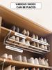 Adjustable Shoe Rack Expandable Hanging Under Cabinets Clothes Shoe Storage Shelf Space-Saving Multi-Purpose Household Shelves