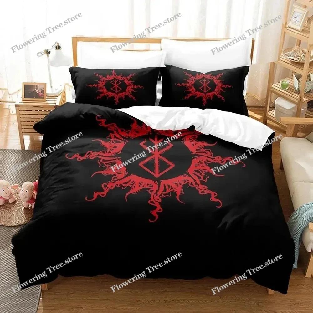Anime Berserk Bedding Set Boys Girls Twin Queen Size Duvet Cover Pillowcase Bed Kids Adult Fashion Home Textileextile029963