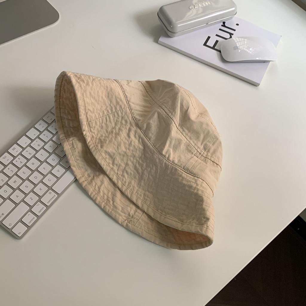 Beach Stylish Bucket Hat For Women Japanese Style Breathable Cotton Sun Protection