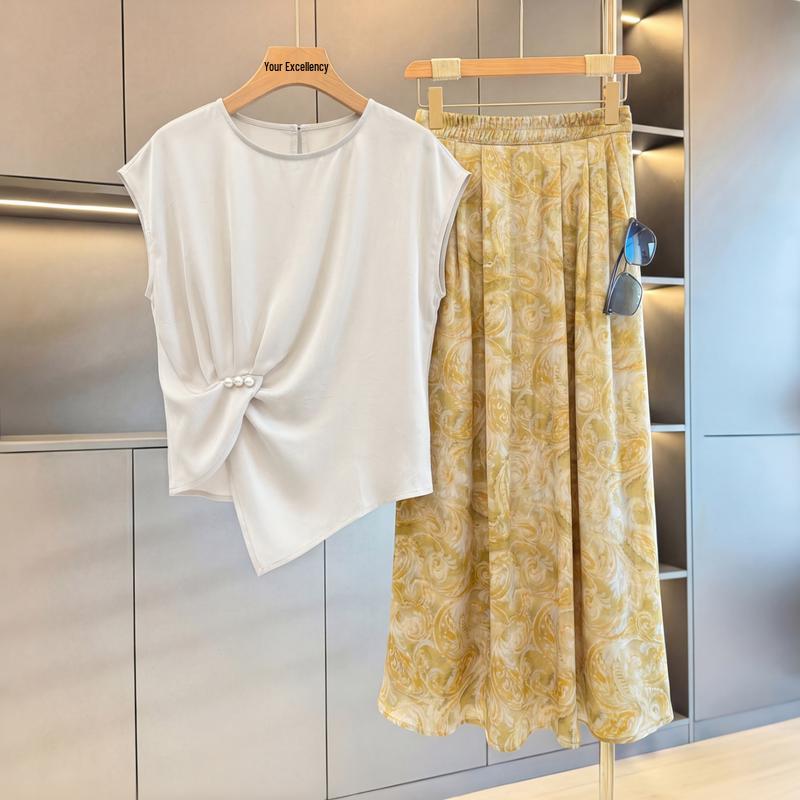 Elegant Tie-Dye Two-Piece Summer Set XL