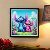 5D DIY Diamond Painting Decorative Stitch and His Girlfriend Full Round Drill Scenery Diamond Embroidery Cross Stitch Kits Home Decor Gift