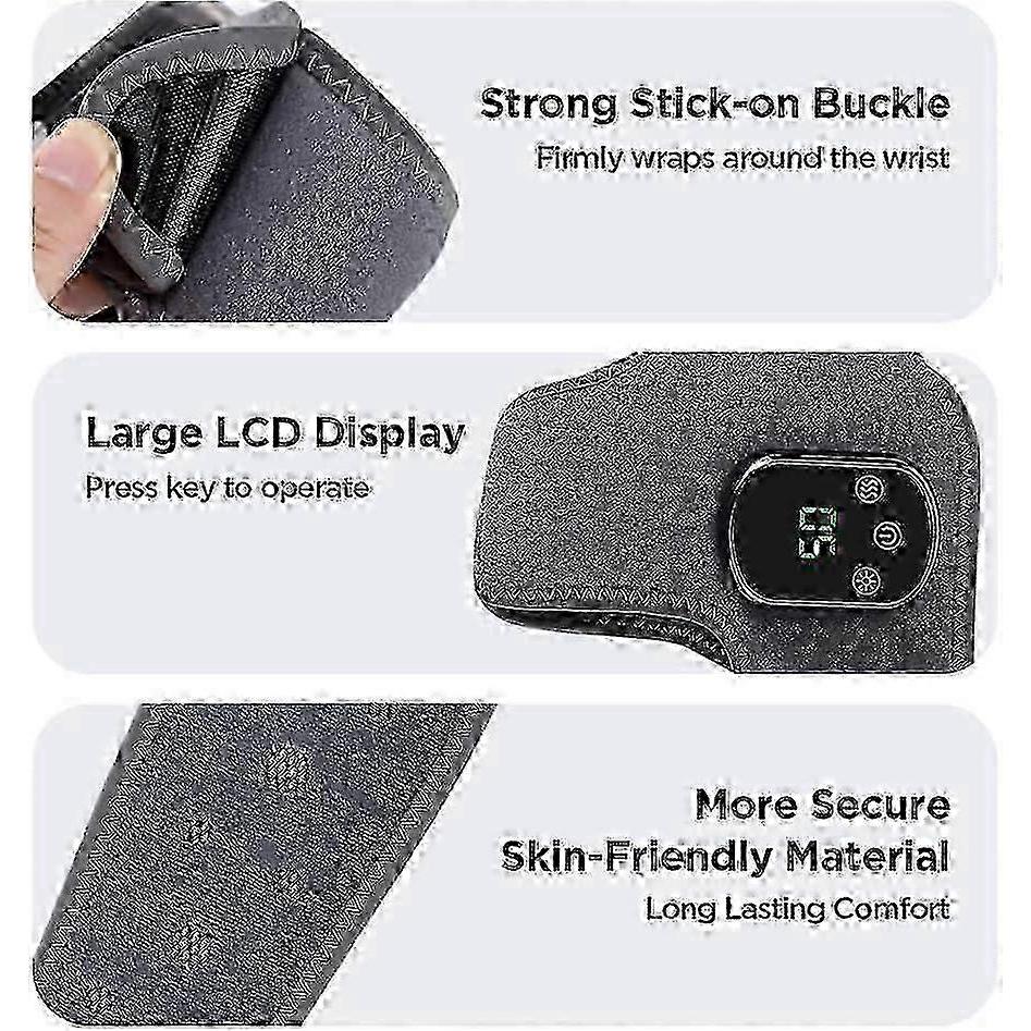 2x 2025 Emsense Foot Massager Wireless Portable Triple Method 3 Vibration Mode Heated Ankle Wrap For Home Office Travel-df