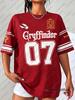 Summer Cartoon Harry Potter Print T-shirts For Women Casual Sports Football Jerseys Couple Street Tees Cosplay Clothing Y2K Tops