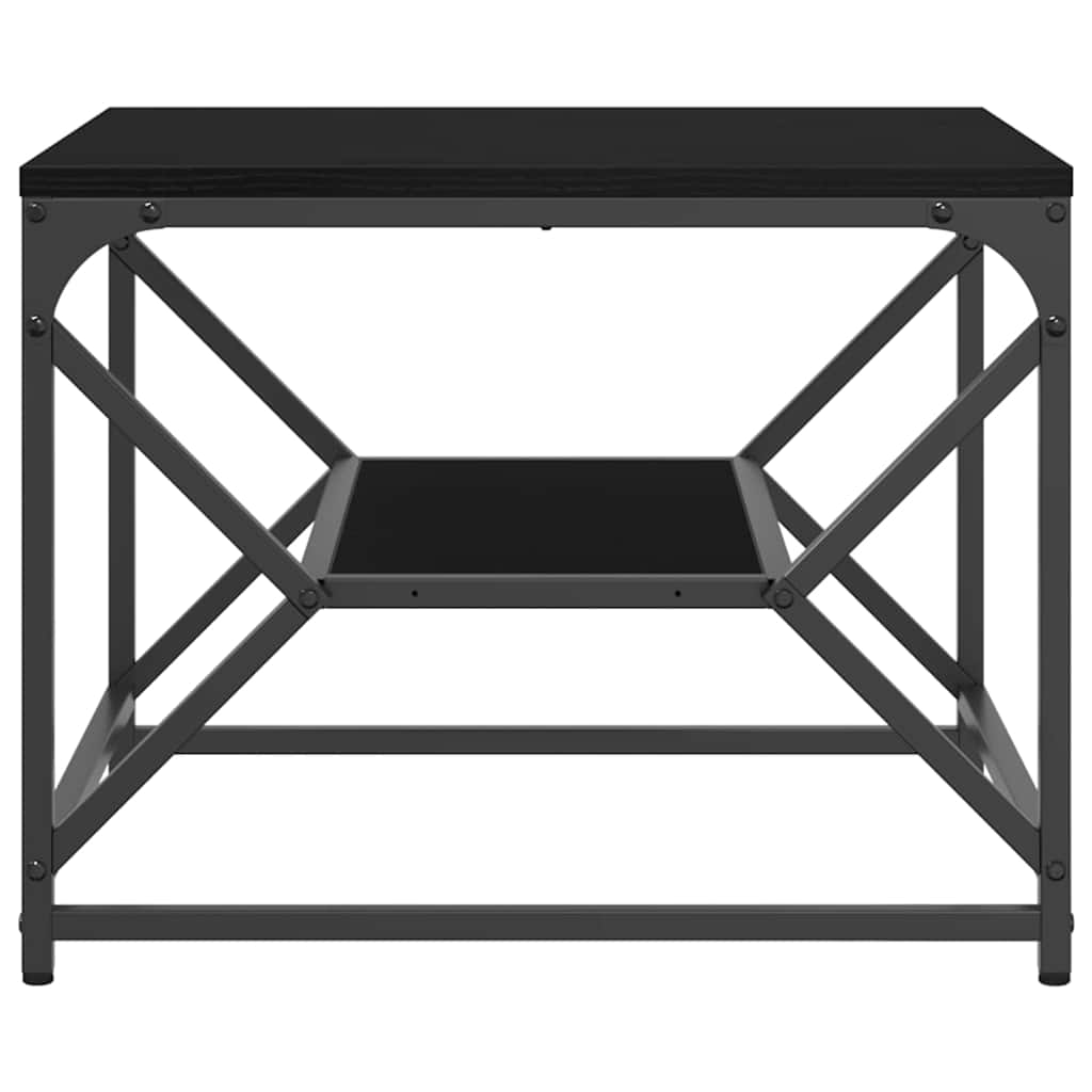 Coffee Table Black Oak Look 51 X 50 X 40 Cm
