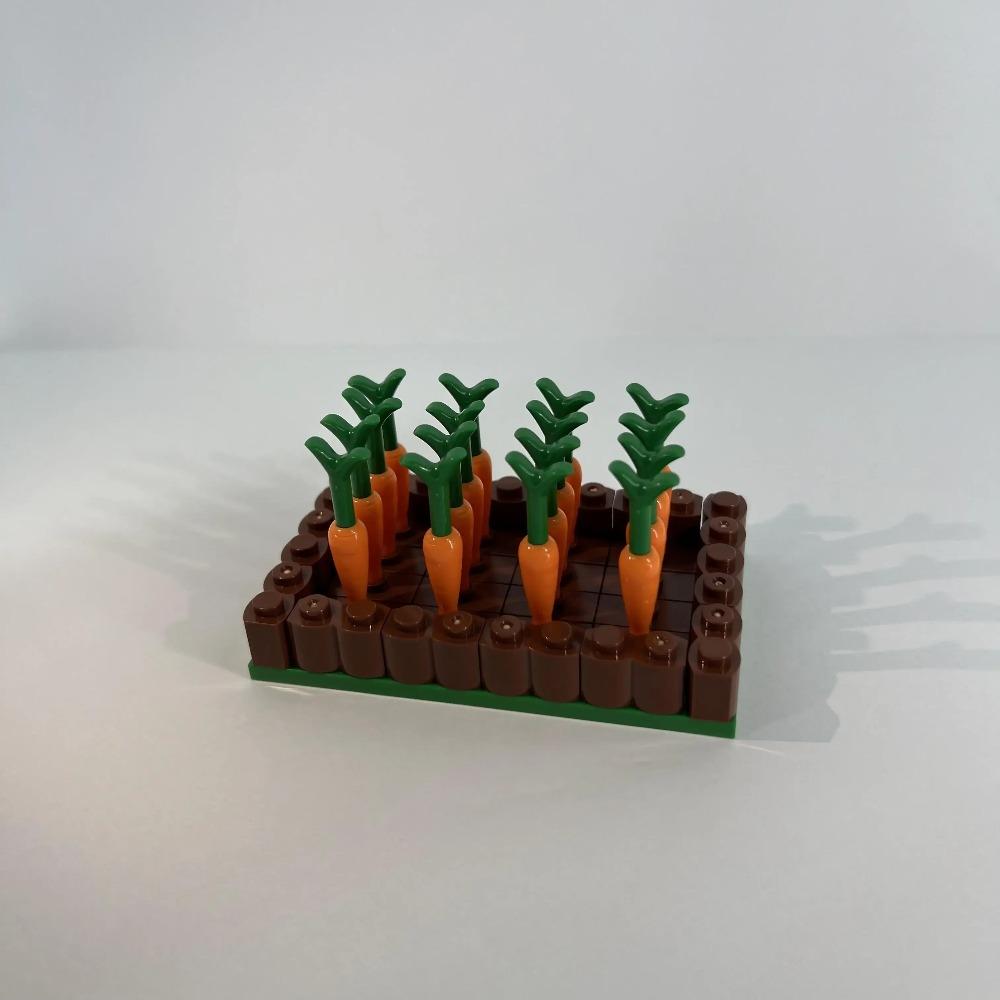 MOC Orchard Vegetable Plot Pumpkin Corn Pineapple Mushroom Radish Creative Scene Small Particle Building Block Toy Model.
