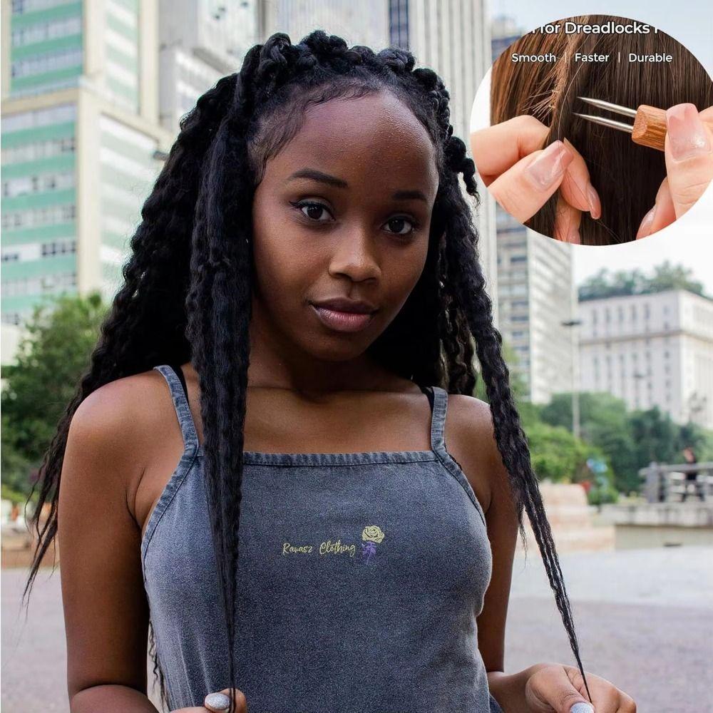 3/6Pcs 1/2/3 Head Dreadlock Crochet Hooks 0.5/0.75mm Crochet Needles DIY Sewing Accessories