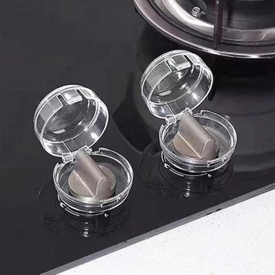 Gasherd Sicherheitsschalterabdeckung Befestigungsart Verschmutzungsprävention Unfallverhütung Abdeckung Hebelkappe 4P, 4 Stück, transparent 4P