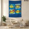 Mutant Turtles Urban Warriors Tapestry Wallmounted Fashion Print Homestay Soft Decoration Tapestry Christmas Gift Work Of Art