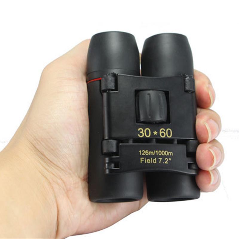 Outdoor 30x60 Mini High-Definition Nachtsicht Zoom Feldstecher Handheld Teleskope Leistungsstarke Ferngläser Schwarz