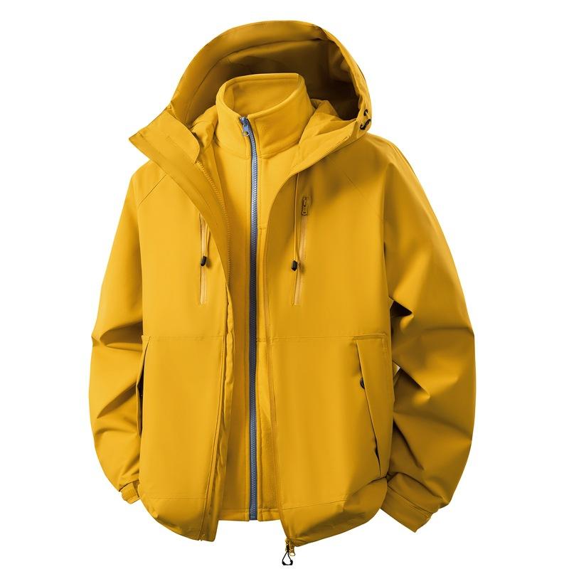 Outdoor Hiking Suit Couple's Three-in-one Jacket Men's Mountain Jacket Waterproof and Windproof Men's and Women's Tide Casual Jacket