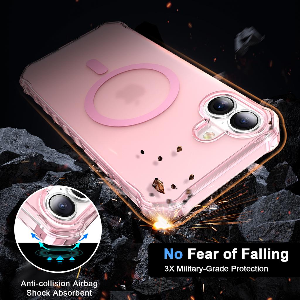 For iPhone Air Case Compatible with MagSafe Small Wavy Edge PC+TPU Phone Cover