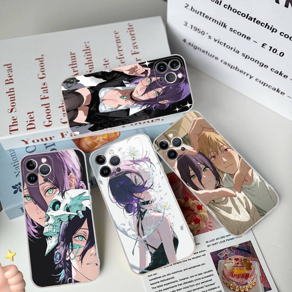 Chainsaw Man The Movie Reze Arc Phone Case For iPhone 17 16 15 14 13 11 12 Pro Max 16 Plus Transparent