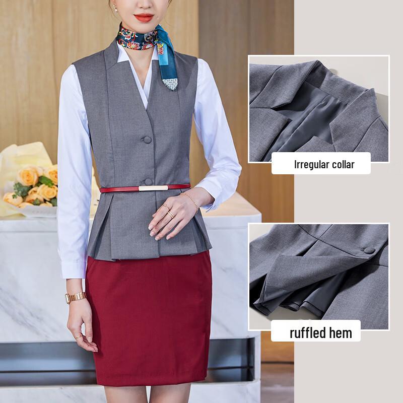 Women's Professional Waistcoat 3-Piece Set