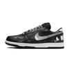 Big Abrasion Resistant Abrasion Resistant Low Top Skateboard Shoes Unisex Black Silver 355152-016(Team1573-)