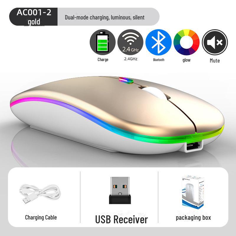 Ultra-Thin Portable Luminous Bluetooth Wireless Mouse