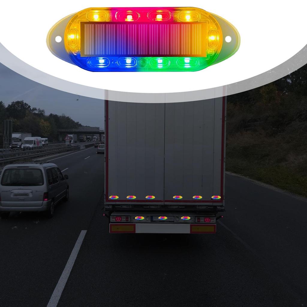 Car Solar Alarm, Car Flashing Alarm Safety Lamp - LED Warning Collision Proof Light